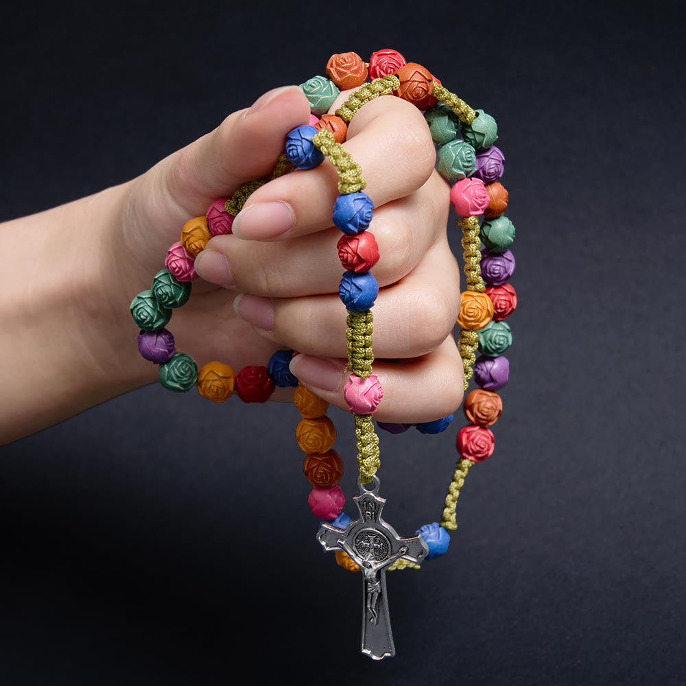 Christiandiscipleshop Multicolor Prayer Rose Beads Rosary