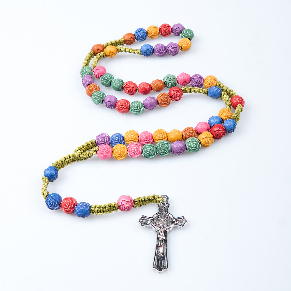 Christiandiscipleshop Multicolor Prayer Rose Beads Rosary