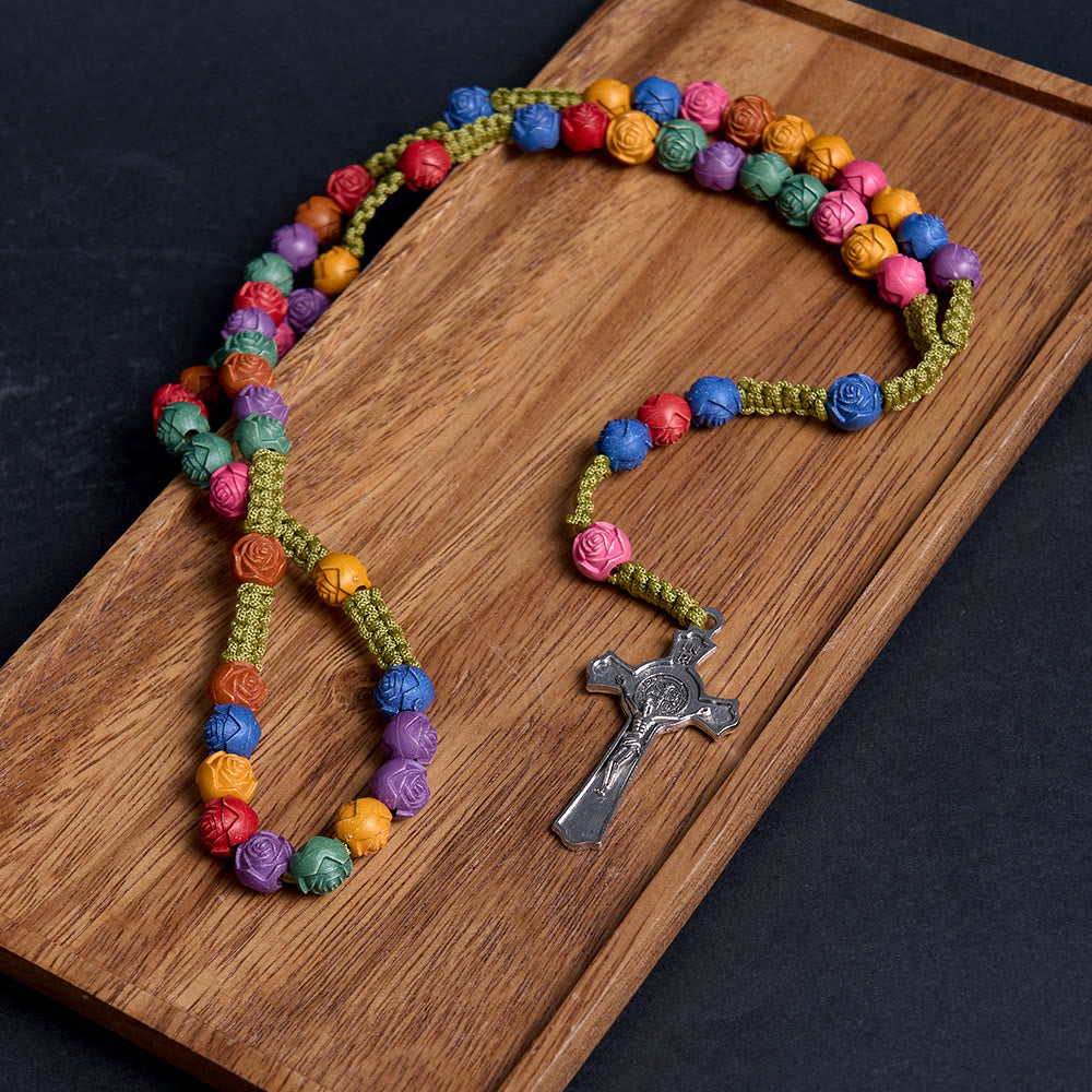 Christiandiscipleshop Multicolor Prayer Rose Beads Rosary