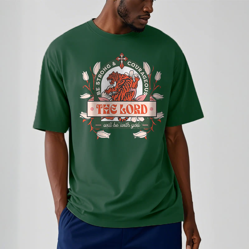 Christiandiscipleshop Classic Style The Lord Will Be With You Short Sleeve Washed T-shirt