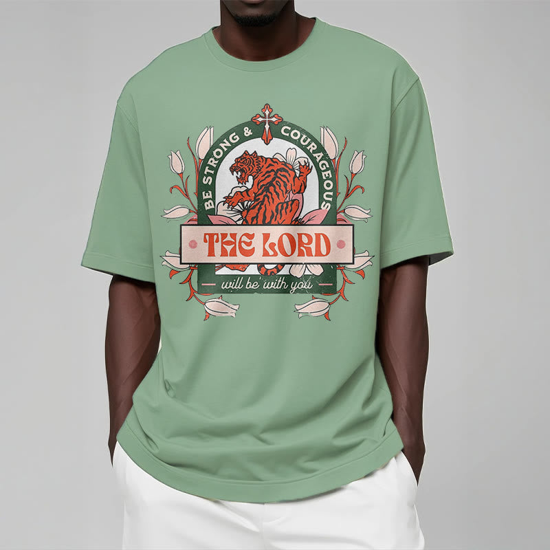 Christiandiscipleshop Classic Style The Lord Will Be With You Short Sleeve Washed T-shirt