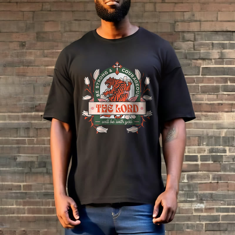 Christiandiscipleshop Classic Style The Lord Will Be With You Short Sleeve Washed T-shirt