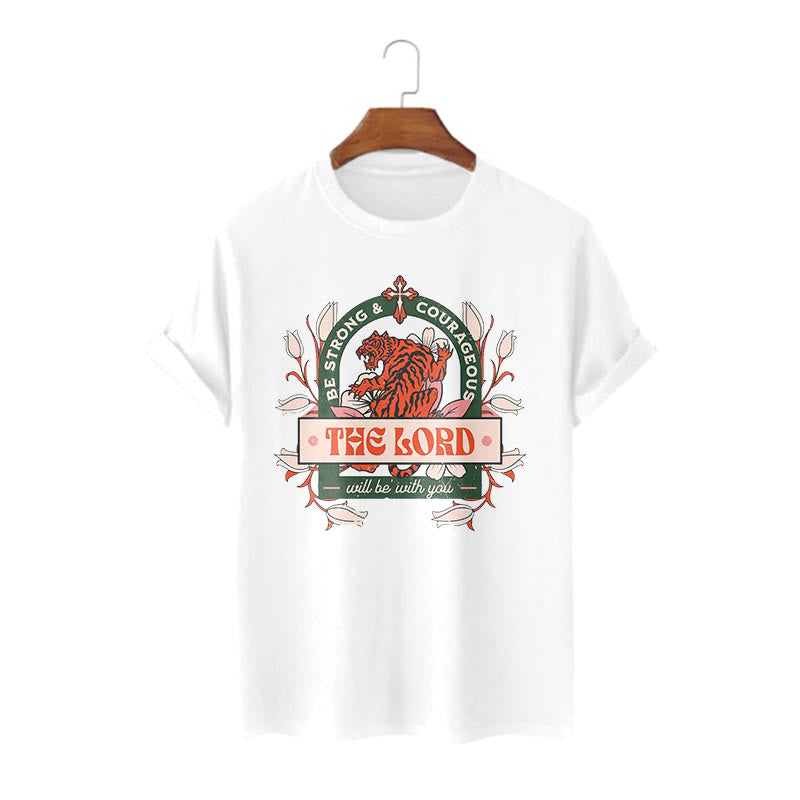 Christiandiscipleshop Classic Style The Lord Will Be With You Short Sleeve Washed T-shirt
