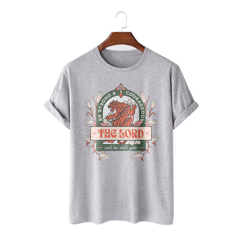 Christiandiscipleshop Classic Style The Lord Will Be With You Short Sleeve Washed T-shirt