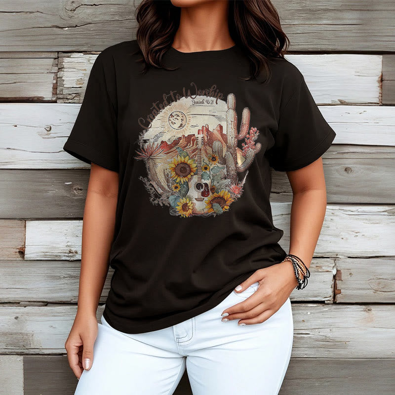 Christiandiscipleshop Classic Style Created to Worship Short Sleeve Washed T-shirt