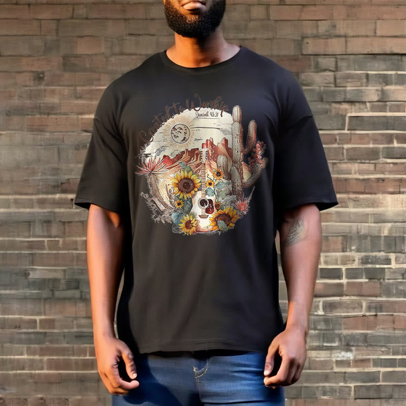 Christiandiscipleshop Classic Style Created to Worship Short Sleeve Washed T-shirt