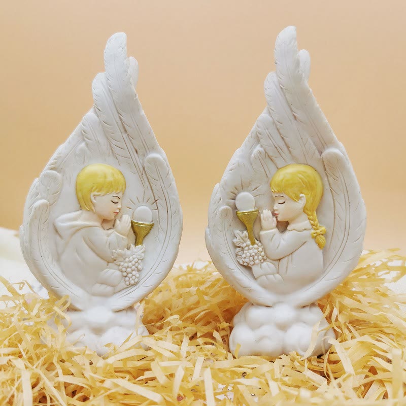 Christiandiscipleshop Realistic Style Resin Baptism of the Holy Family Desktop Decorations Ornament