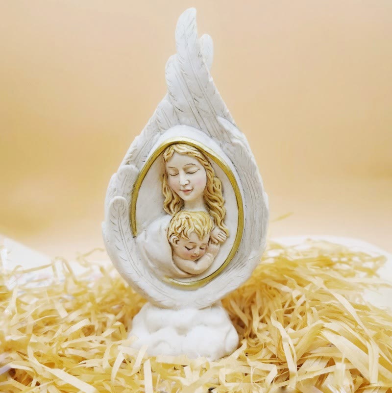 Christiandiscipleshop Realistic Style Resin Baptism of the Holy Family Desktop Decorations Ornament