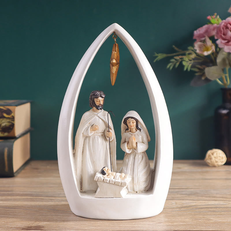 Christiandiscipleshop Refined Style Resin Nativity Desktop Decorations Ornament