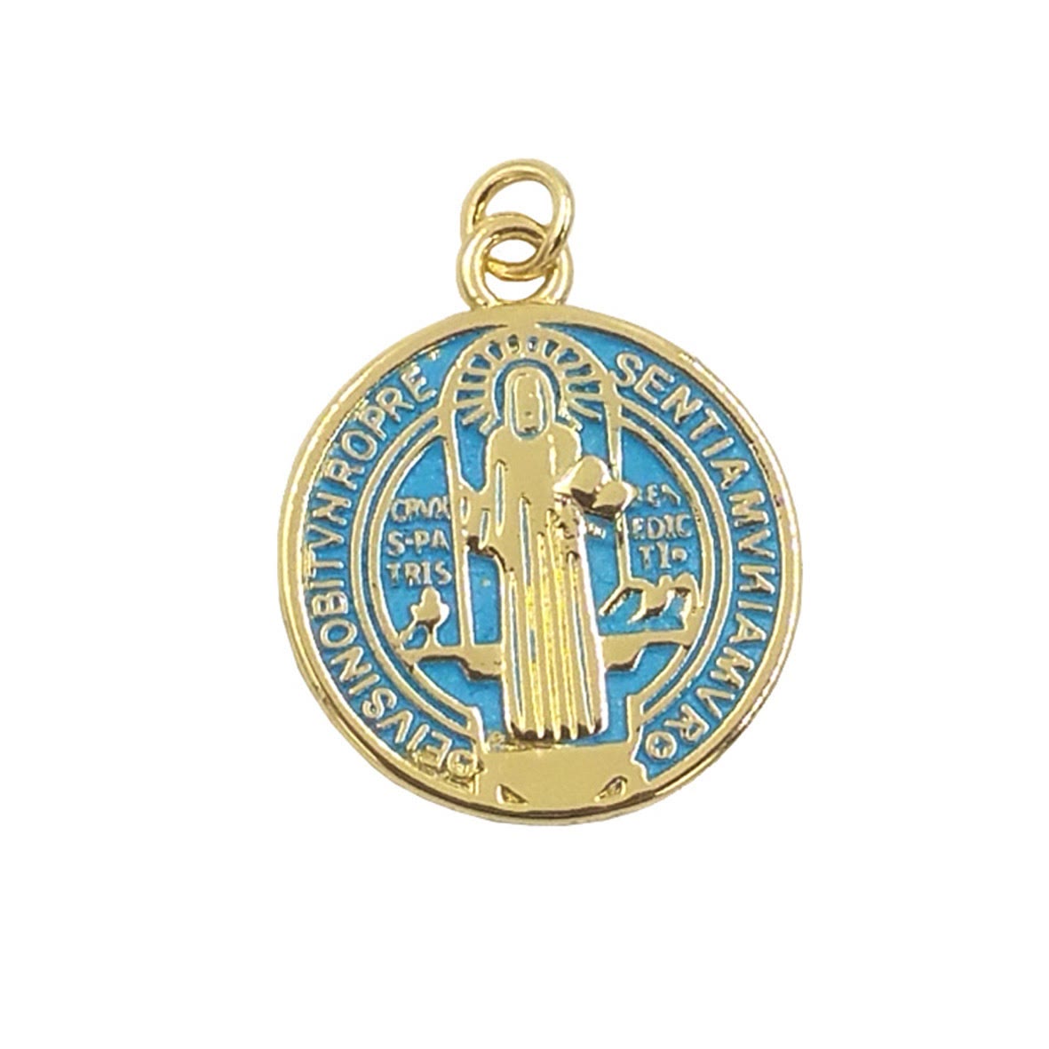 Christiandiscipleshop Refined Style St. Benedict Gold Plated Brass Pendant Necklace