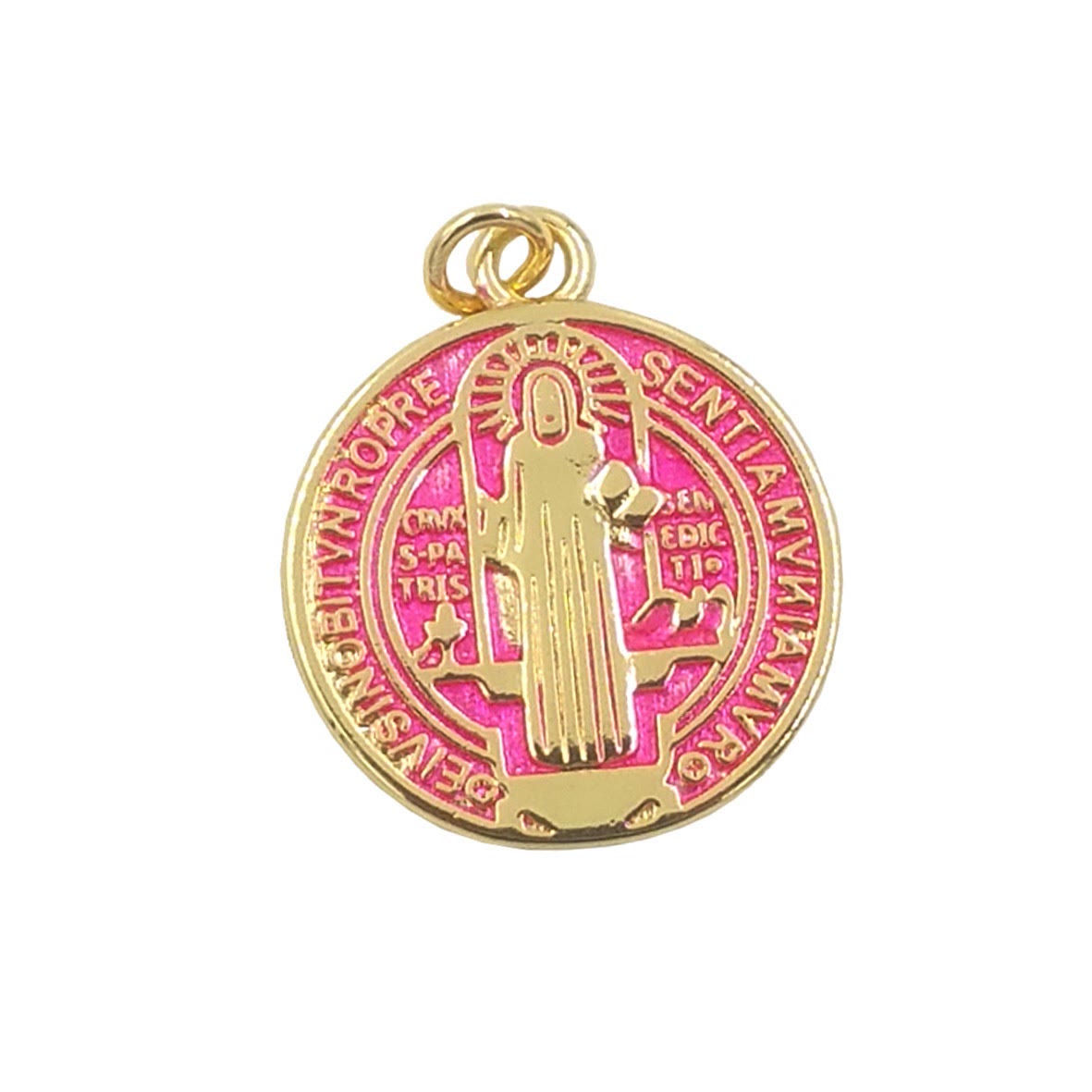 Christiandiscipleshop Refined Style St. Benedict Gold Plated Brass Pendant Necklace