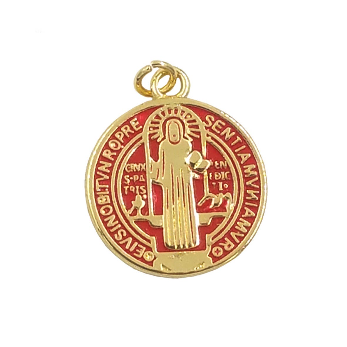 Christiandiscipleshop Refined Style St. Benedict Gold Plated Brass Pendant Necklace