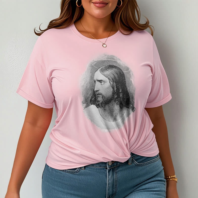 Christiandiscipleshop Retro Style the Halo Jesus Short Sleeve Washed T-shirt