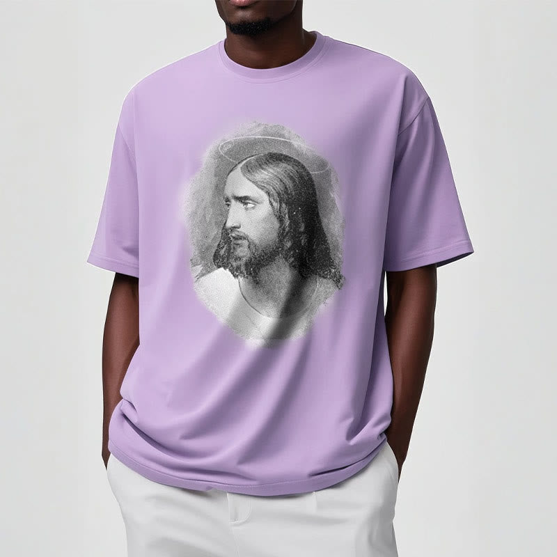Christiandiscipleshop Retro Style the Halo Jesus Short Sleeve Washed T-shirt