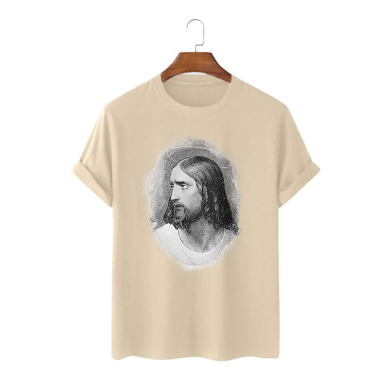 Christiandiscipleshop Retro Style the Halo Jesus Short Sleeve Washed T-shirt