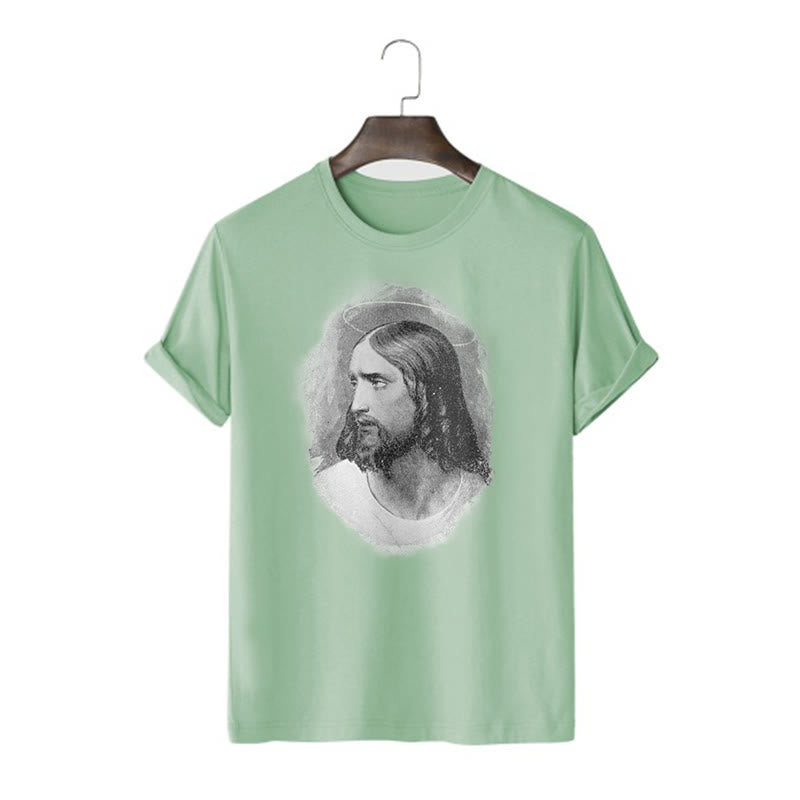 Christiandiscipleshop Retro Style the Halo Jesus Short Sleeve Washed T-shirt