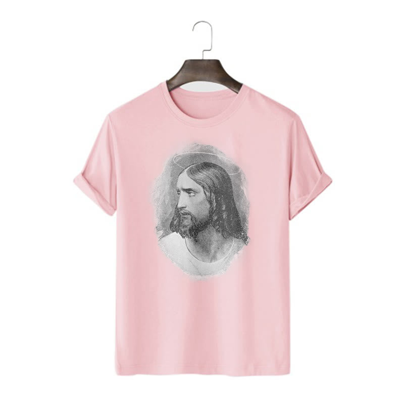 Christiandiscipleshop Retro Style the Halo Jesus Short Sleeve Washed T-shirt