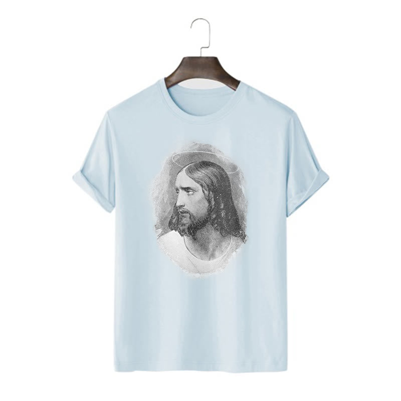 Christiandiscipleshop Retro Style the Halo Jesus Short Sleeve Washed T-shirt