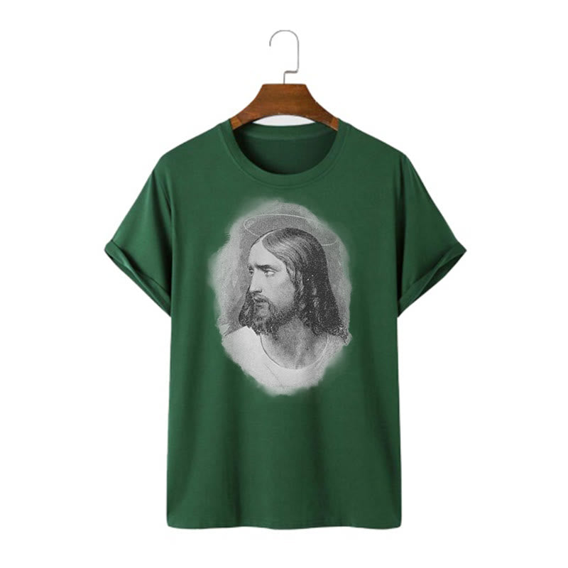 Christiandiscipleshop Retro Style the Halo Jesus Short Sleeve Washed T-shirt