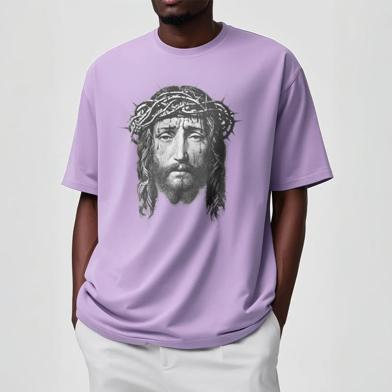 Christiandiscipleshop Retro Style Crown of Thorns Short Sleeve Washed T-shirt