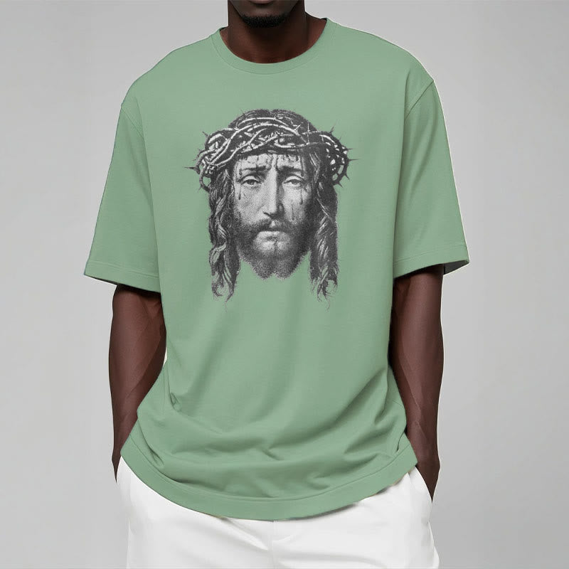 Christiandiscipleshop Retro Style Crown of Thorns Short Sleeve Washed T-shirt