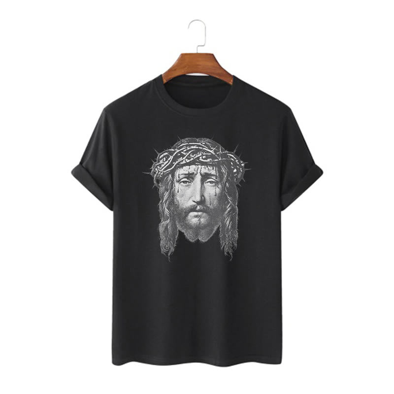 Christiandiscipleshop Retro Style Crown of Thorns Short Sleeve Washed T-shirt