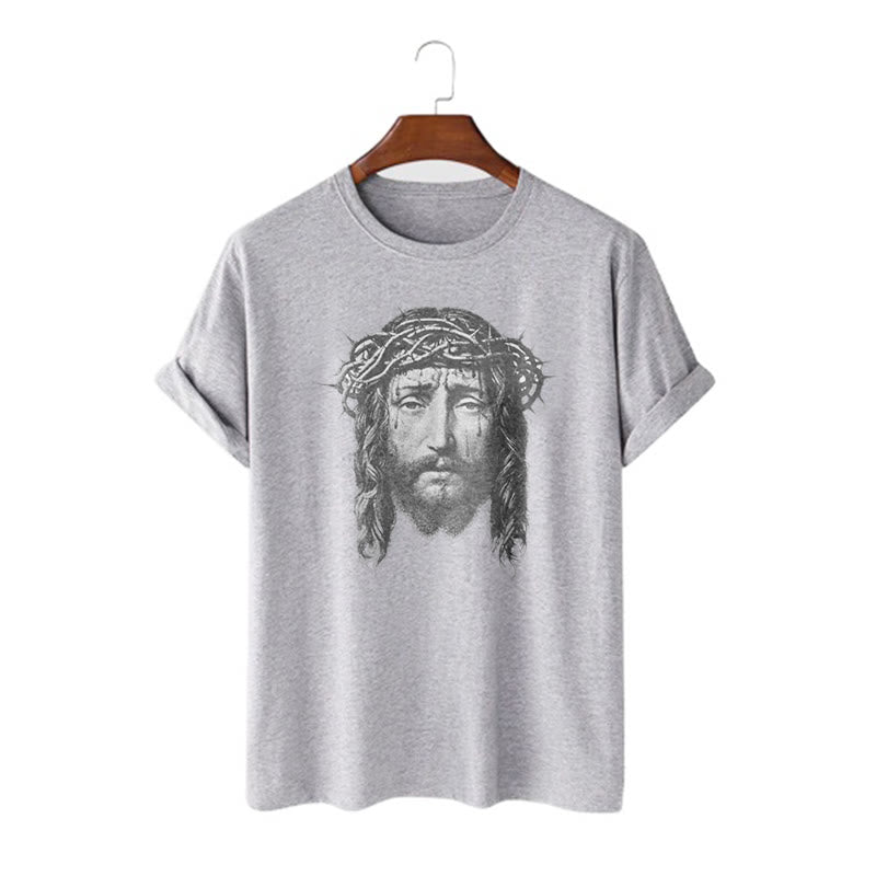 Christiandiscipleshop Retro Style Crown of Thorns Short Sleeve Washed T-shirt