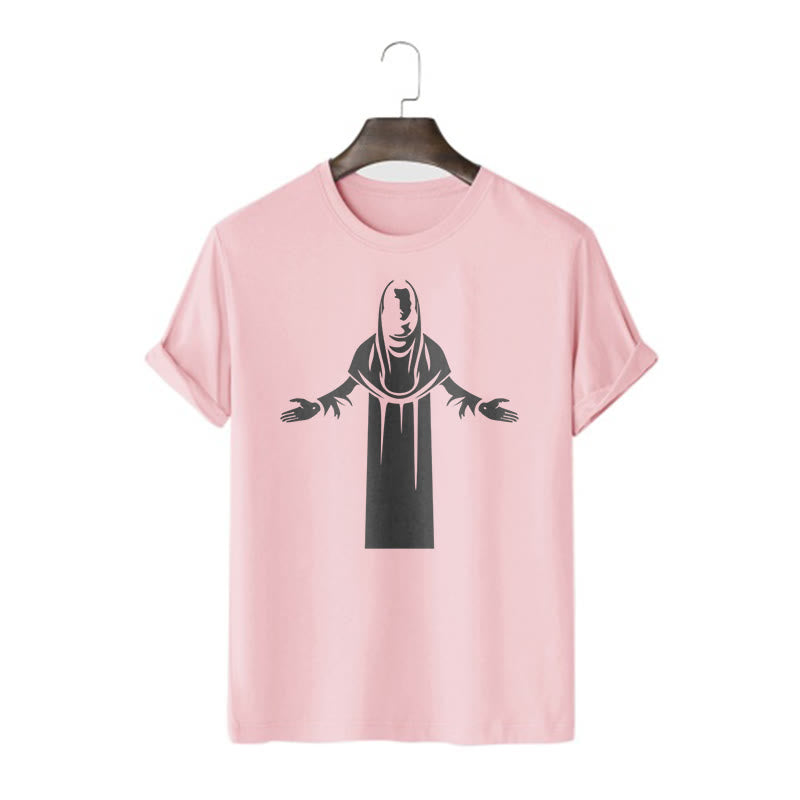 christiandiscipleshop Minimalist Style Divine Embrace Short Sleeve Washed T-shirt