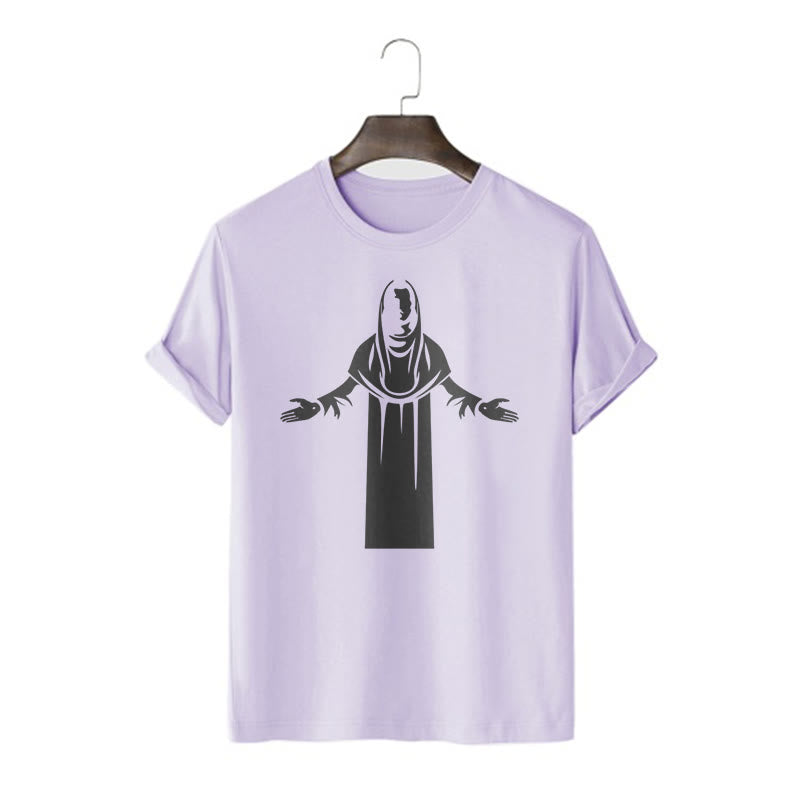 christiandiscipleshop Minimalist Style Divine Embrace Short Sleeve Washed T-shirt
