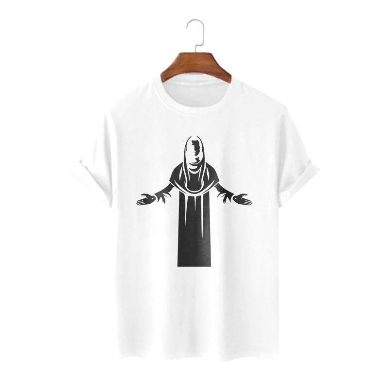 christiandiscipleshop Minimalist Style Divine Embrace Short Sleeve Washed T-shirt