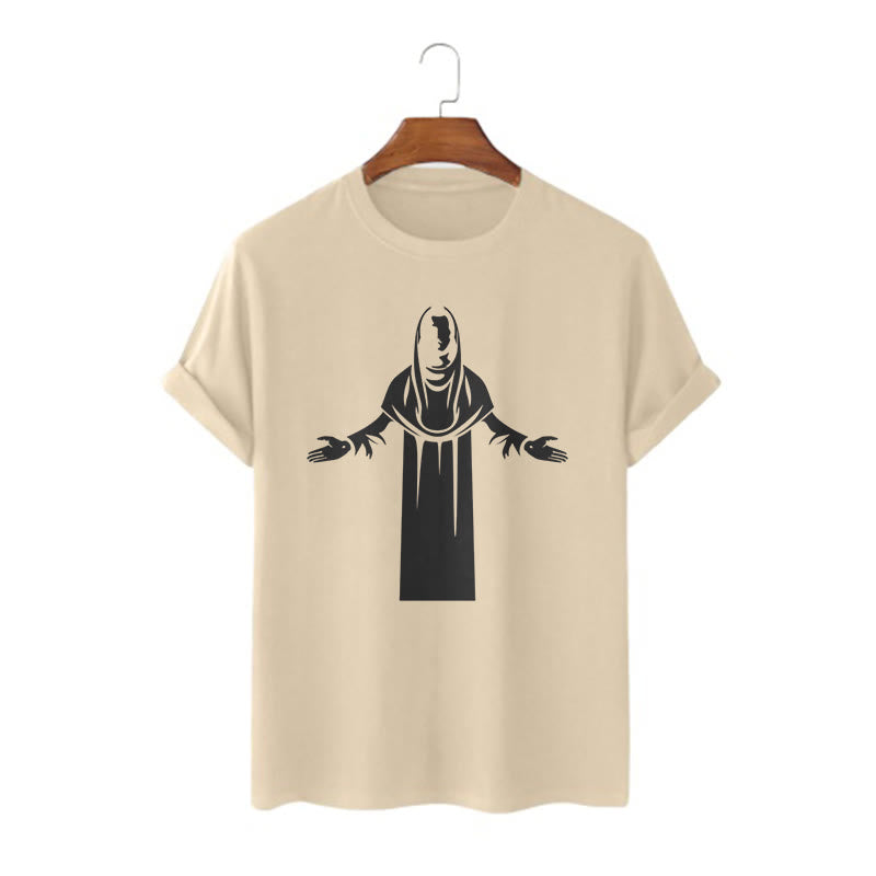 christiandiscipleshop Minimalist Style Divine Embrace Short Sleeve Washed T-shirt