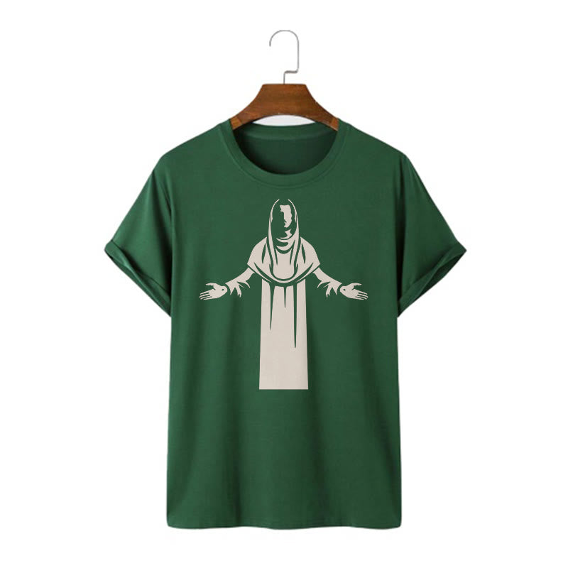 christiandiscipleshop Minimalist Style Divine Embrace Short Sleeve Washed T-shirt