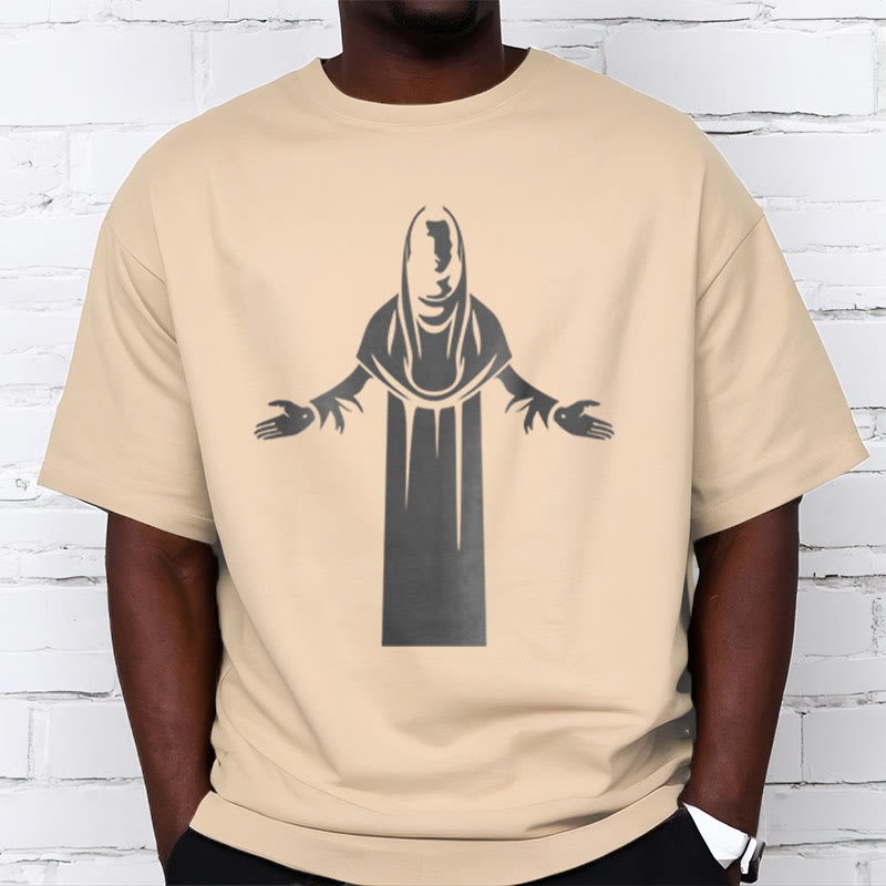 christiandiscipleshop Minimalist Style Divine Embrace Short Sleeve Washed T-shirt