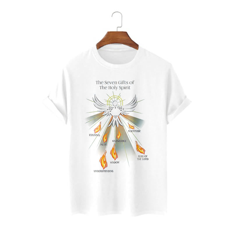 Christiandiscipleshop Classic Style The Seven Gifts of the Holy Spirit Short Sleeve Washed T-shirt