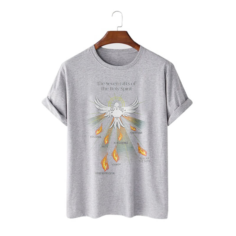 Christiandiscipleshop Classic Style The Seven Gifts of the Holy Spirit Short Sleeve Washed T-shirt