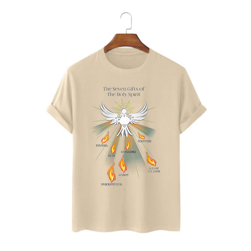Christiandiscipleshop Classic Style The Seven Gifts of the Holy Spirit Short Sleeve Washed T-shirt