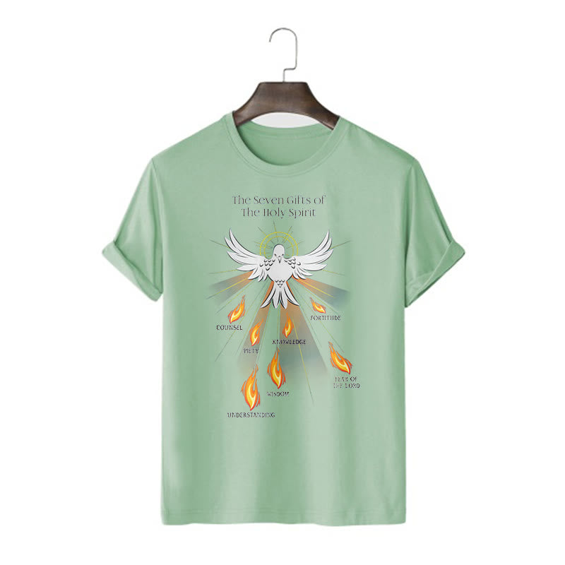 Christiandiscipleshop Classic Style The Seven Gifts of the Holy Spirit Short Sleeve Washed T-shirt