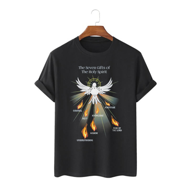 Christiandiscipleshop Classic Style The Seven Gifts of the Holy Spirit Short Sleeve Washed T-shirt