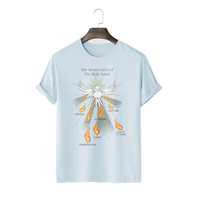 Christiandiscipleshop Classic Style The Seven Gifts of the Holy Spirit Short Sleeve Washed T-shirt