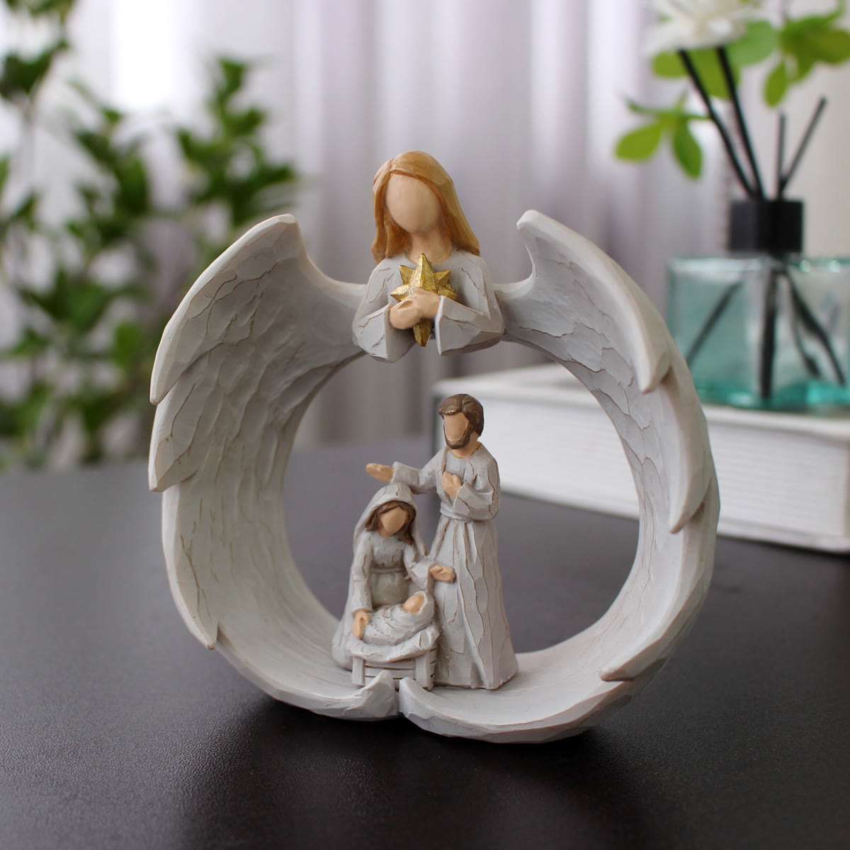 Christiandiscipleshop Classic Style Resin Nativity Scene Lamp Desktop Decorations Ornament