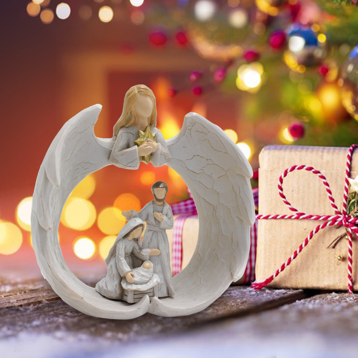 Christiandiscipleshop Classic Style Resin Nativity Scene Lamp Desktop Decorations Ornament