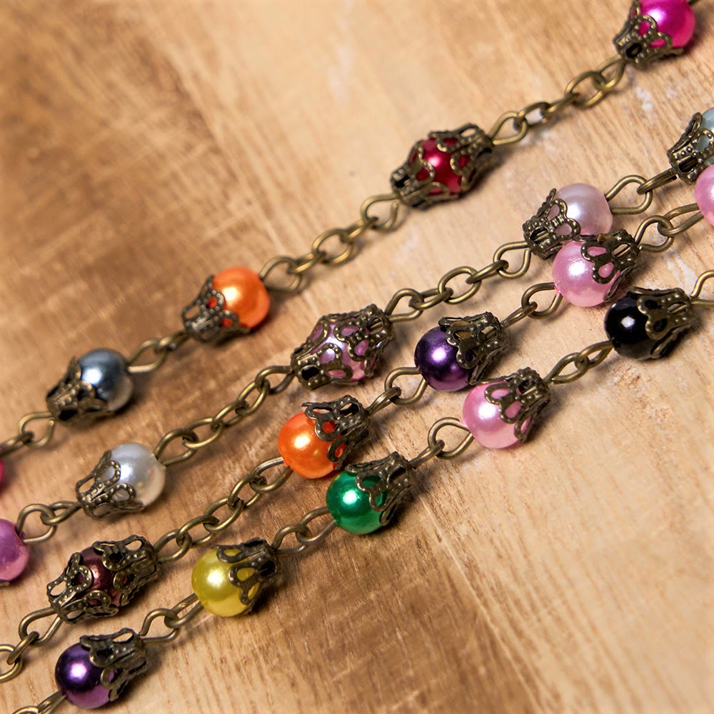 Christiandiscipleshop Our Lady of Fátima & Crucifix of 6 mm Round Multicolor Acrylic Alloy Chain Rosary