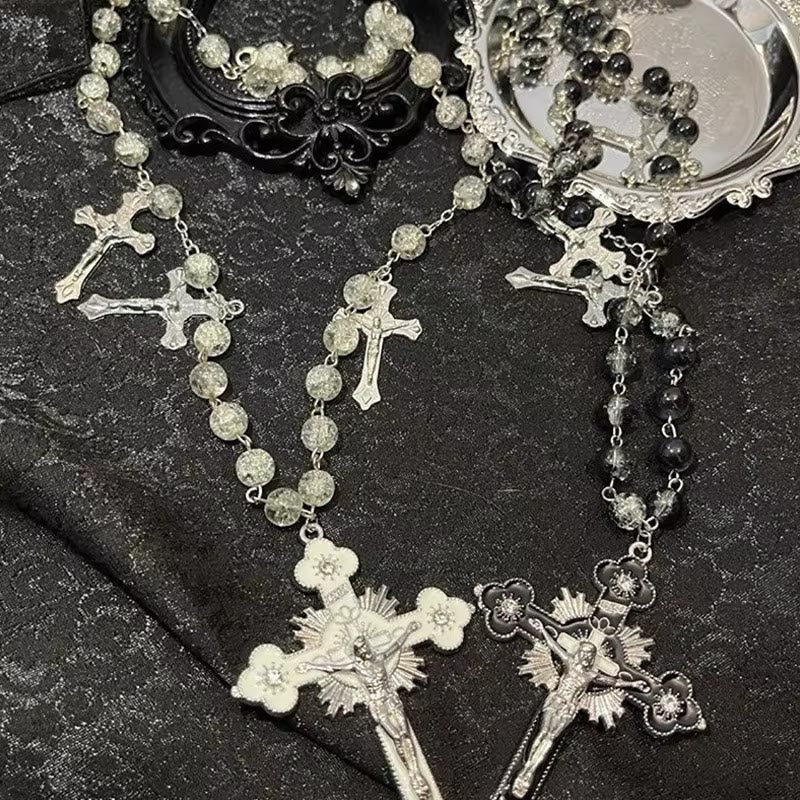 Christiandiscipleshop Gothic Style Mysterious Crucifix Pendant Clavicle Chain Necklace