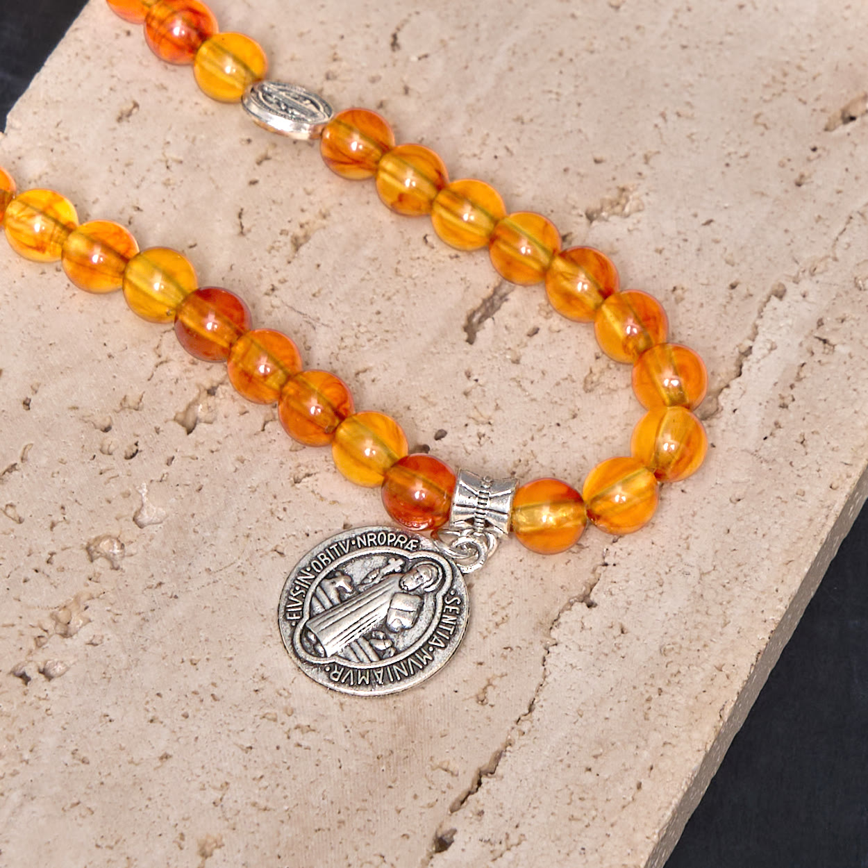 Christiandiscipleshop Classic Style St. Benedict Medal Rosary Bracelet