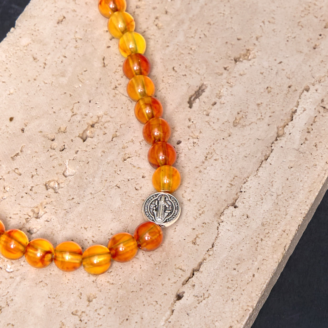 Christiandiscipleshop Classic Style St. Benedict Medal Rosary Bracelet