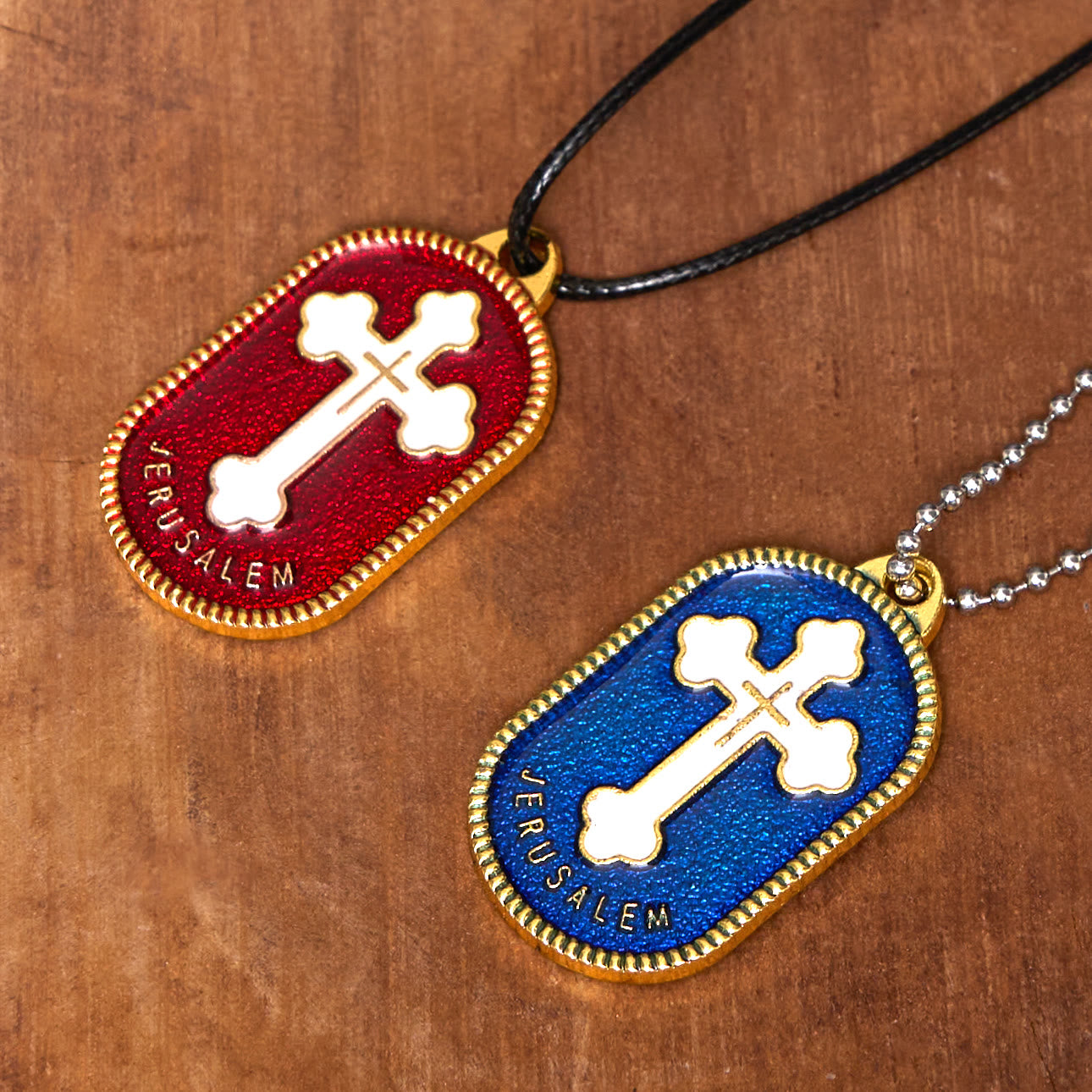 christiandiscipleshop Modern Design Style Jerusalem Cross Protection Shield Pendant Necklace