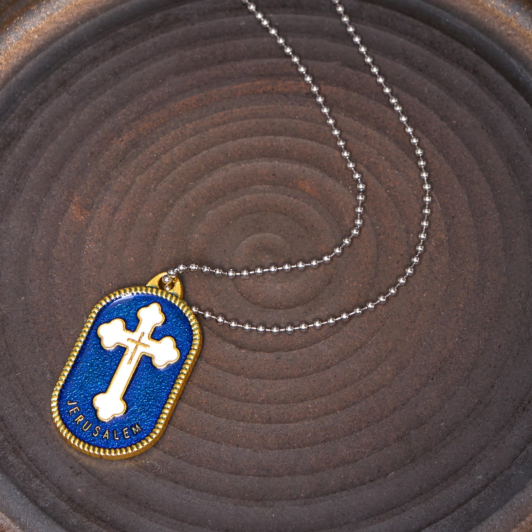 christiandiscipleshop Modern Design Style Jerusalem Cross Protection Shield Pendant Necklace