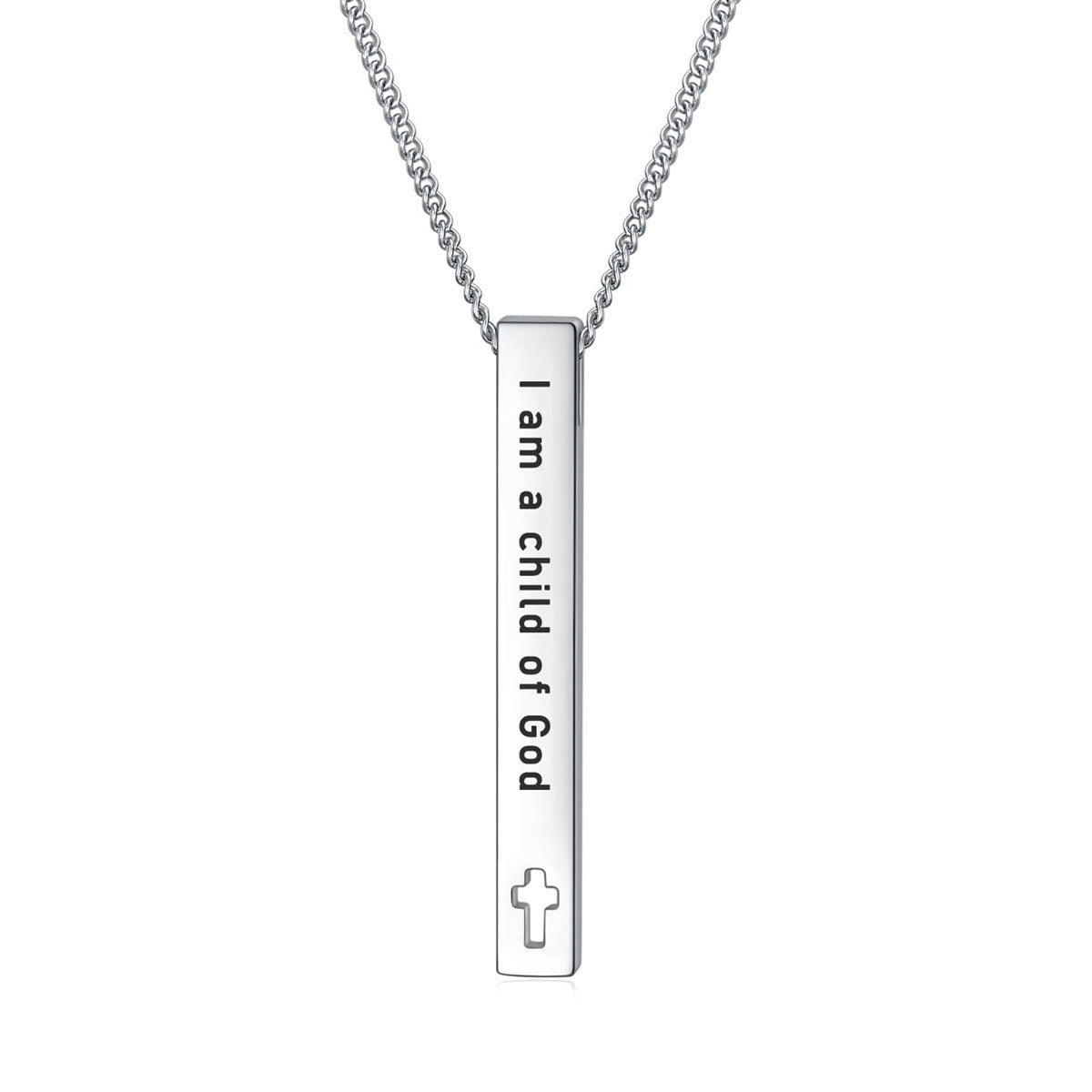 christiandiscipleshop Minimalist Design Style Bible Verse Strength Faith Inspiration Pendant Necklace (8 Verses)