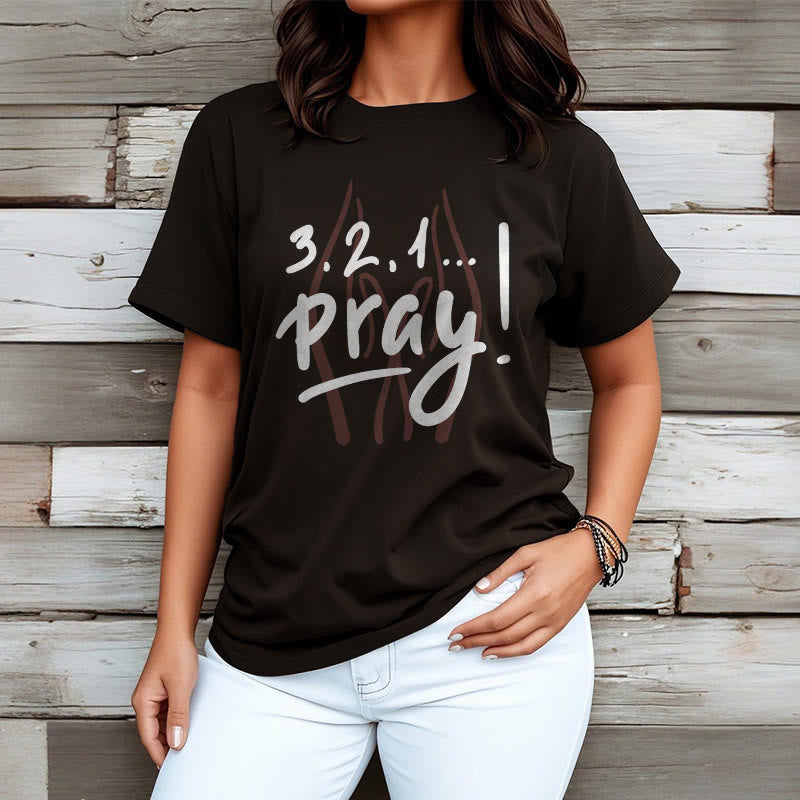 Christiandiscipleshop Quotation Style Inspirational Prayer Short Sleeve Washed T-shirt
