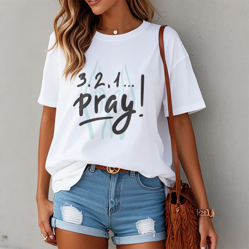 Christiandiscipleshop Quotation Style Inspirational Prayer Short Sleeve Washed T-shirt